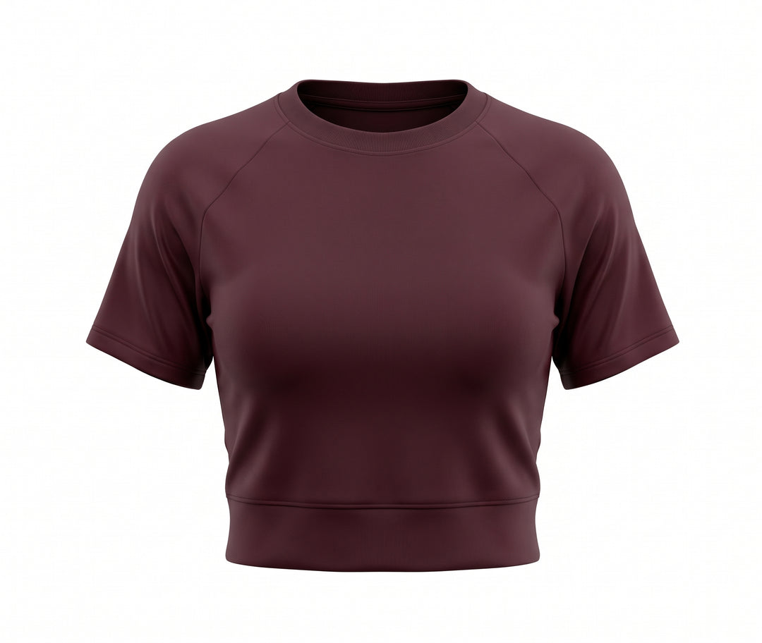 NOVA Crop Tee – Merlot