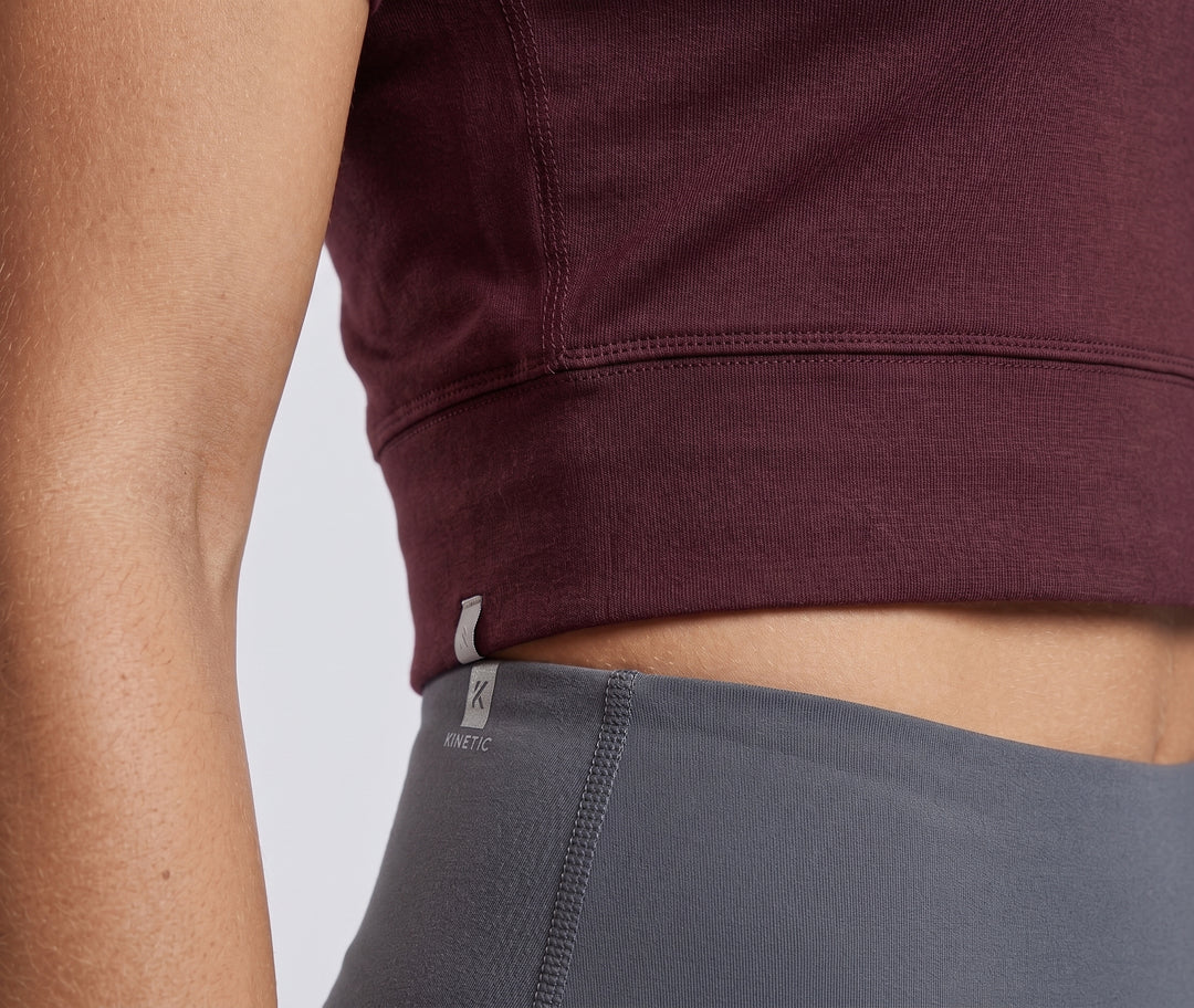 NOVA Crop Tee – Merlot