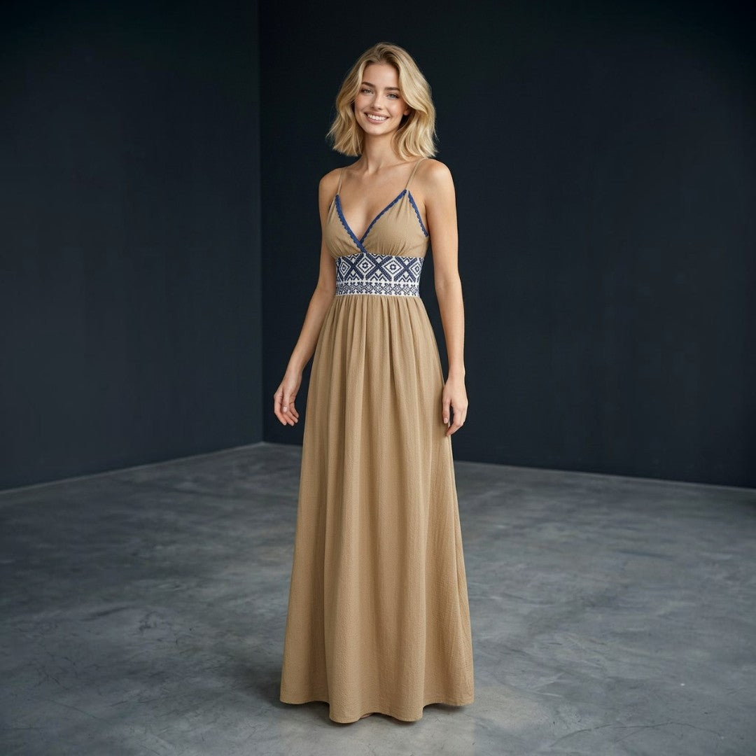Soléna – Boho Elegance Maxi-Kleid