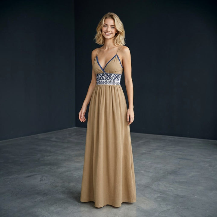 Soléna – Boho Elegance Maxi-Kleid